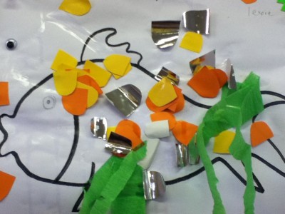 fish collage- child's example - Art & Craft for Babies